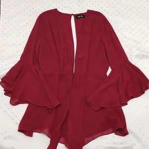 Fab'rik bell sleeve short romper